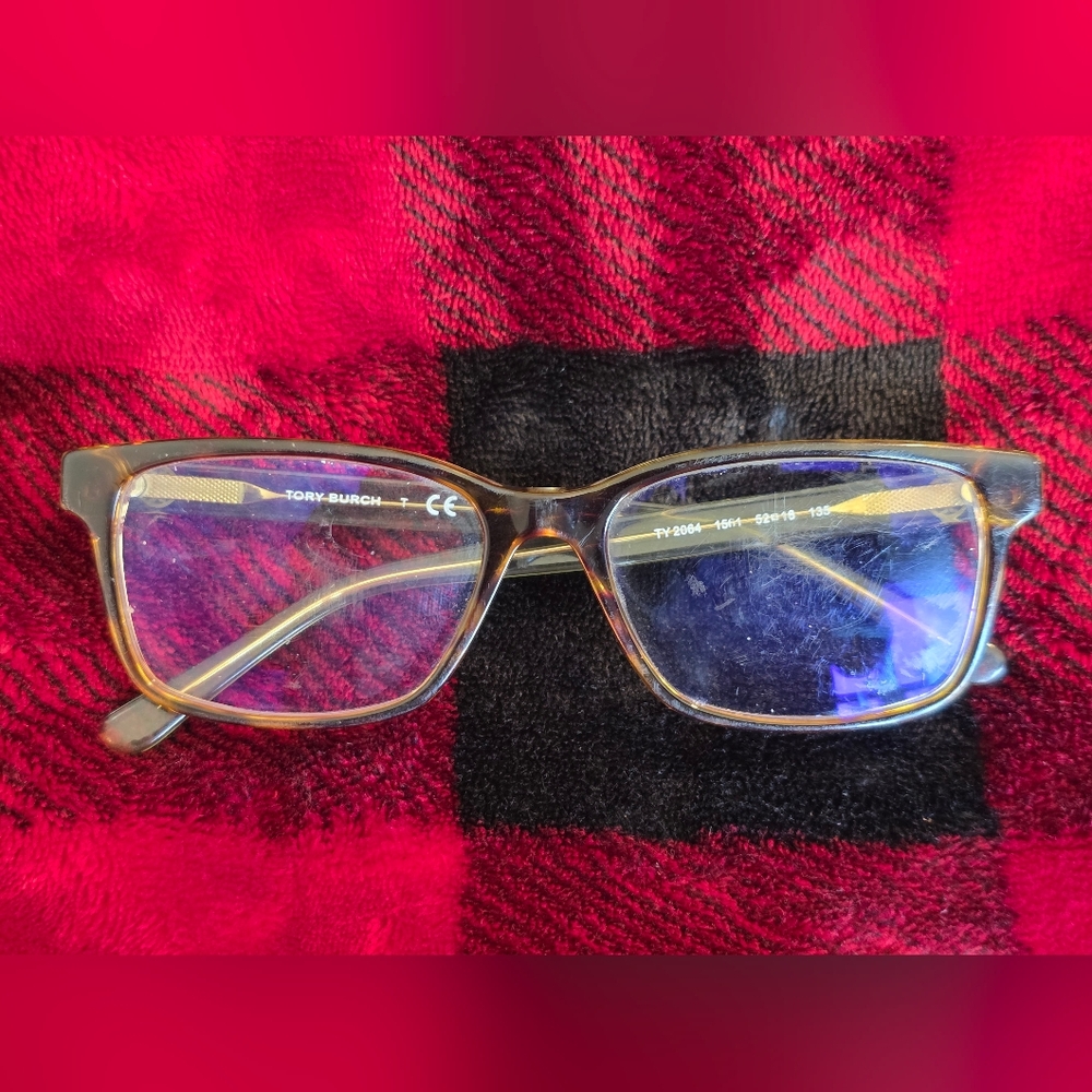 Tory Burch Clear Light Brown Rectangular Eyeglass… - image 5